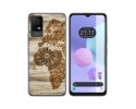 Funda Silicona para TCL 405 diseño Madera 07 Dibujos