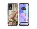 Funda Silicona para TCL 405 diseño Madera 08 Dibujos