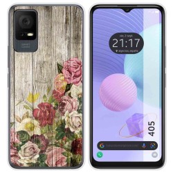 Funda Silicona para TCL 405 diseño Madera 08 Dibujos