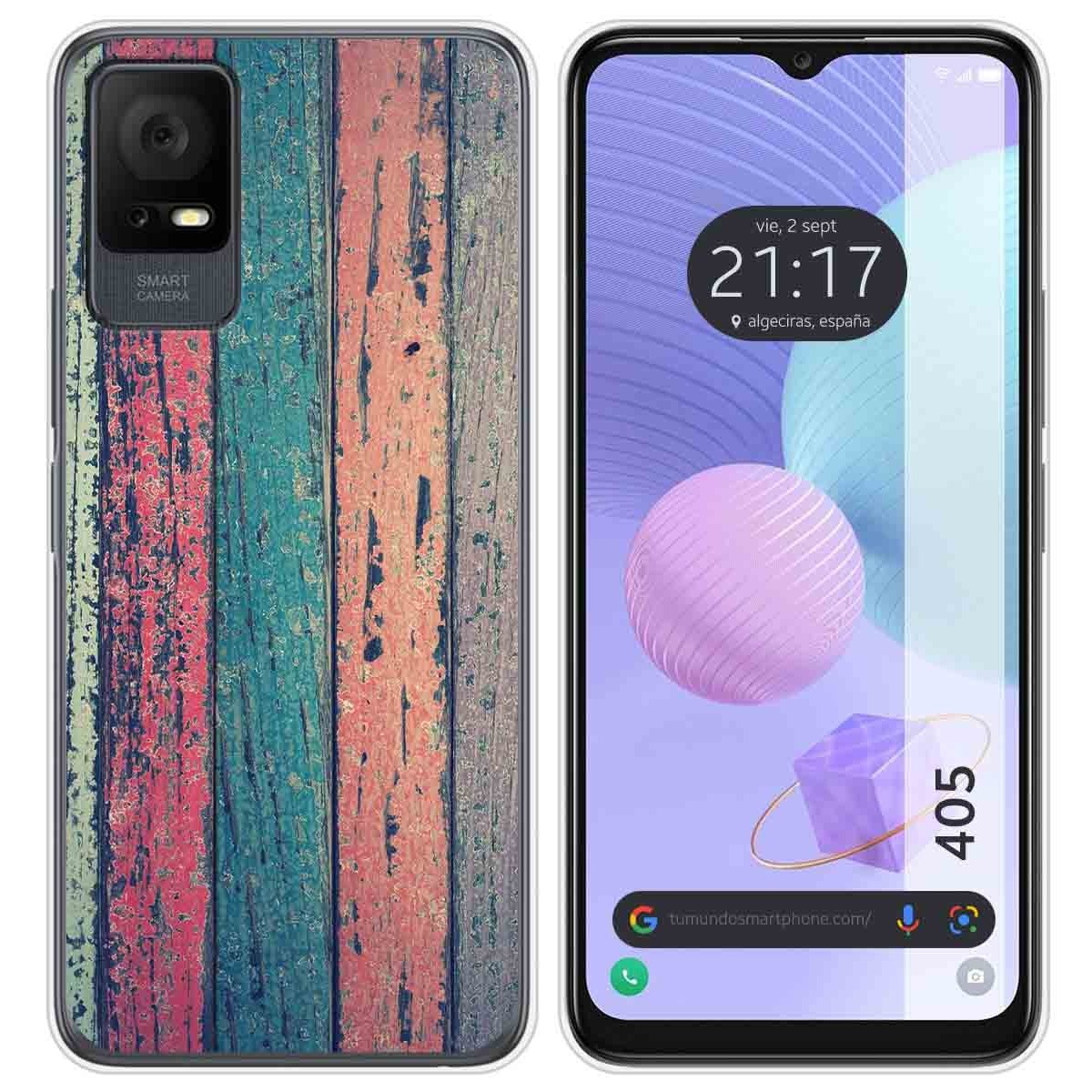 Funda Silicona para TCL 405 diseño Madera 10 Dibujos