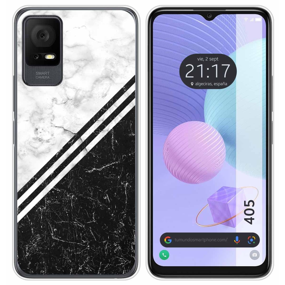 Funda Silicona para TCL 405 diseño Mármol 01 Dibujos