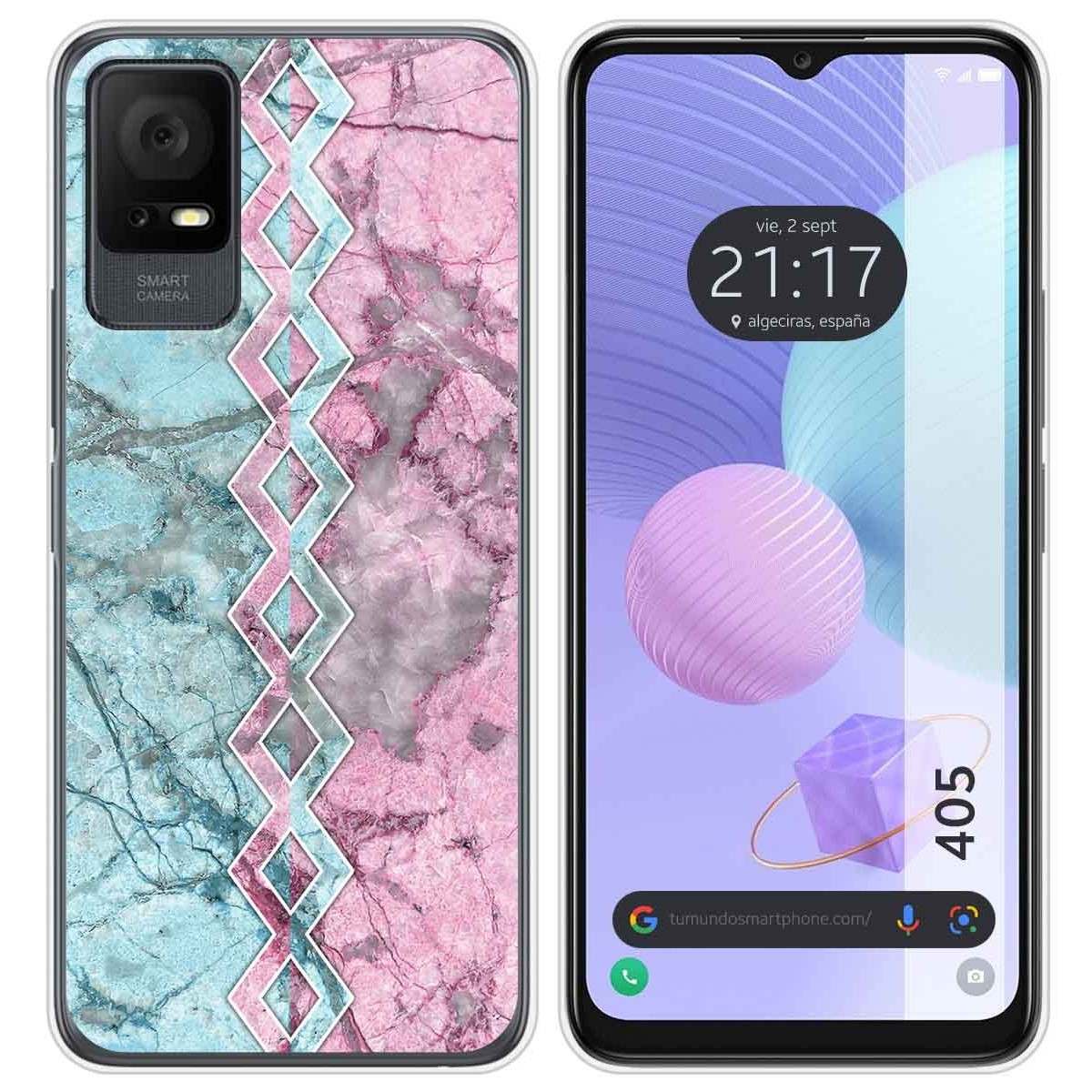 Funda Silicona para TCL 405 diseño Mármol 08 Dibujos