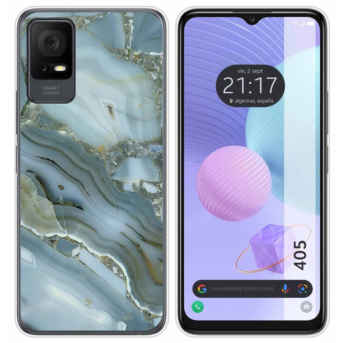 Funda Silicona para TCL 405 diseño Mármol 09 Dibujos