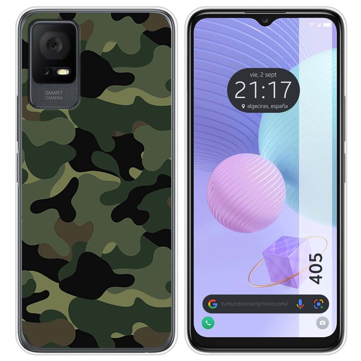 Funda Silicona para TCL 405 diseño Camuflaje Dibujos