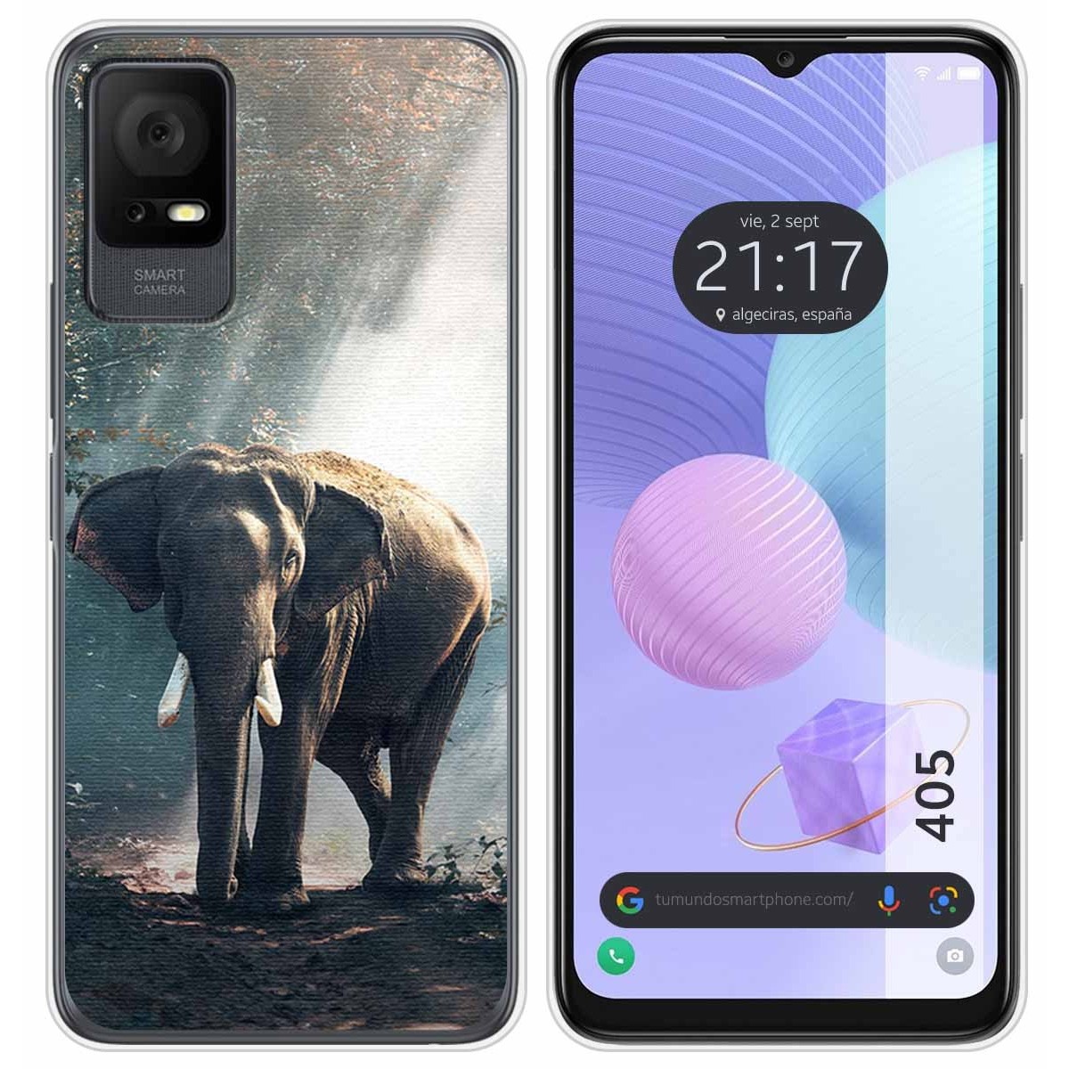 Funda Silicona para TCL 405 diseño Elefante Dibujos