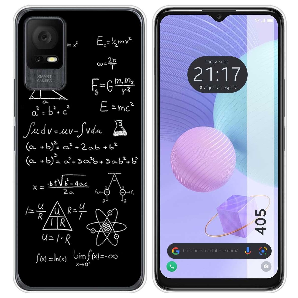 Funda Silicona para TCL 405 diseño Formulas Dibujos