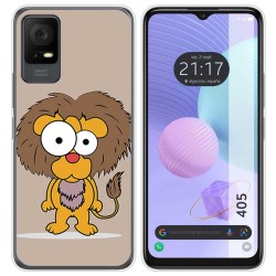 Funda Silicona para TCL 405 diseño Leon Dibujos