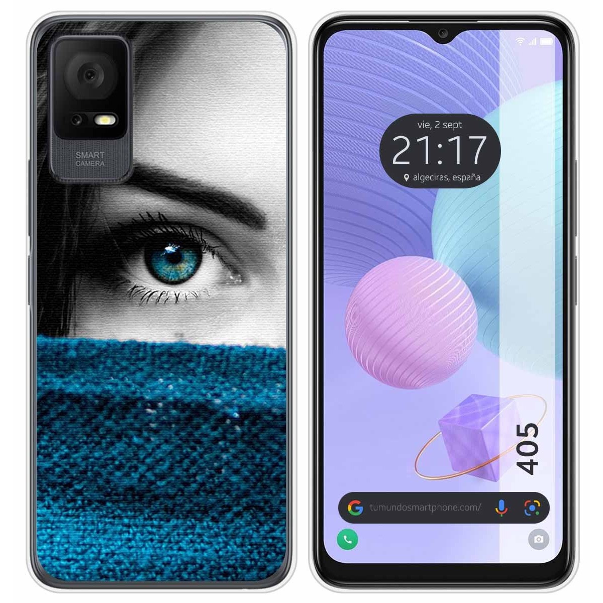 Funda Silicona para TCL 405 diseño Ojo Dibujos