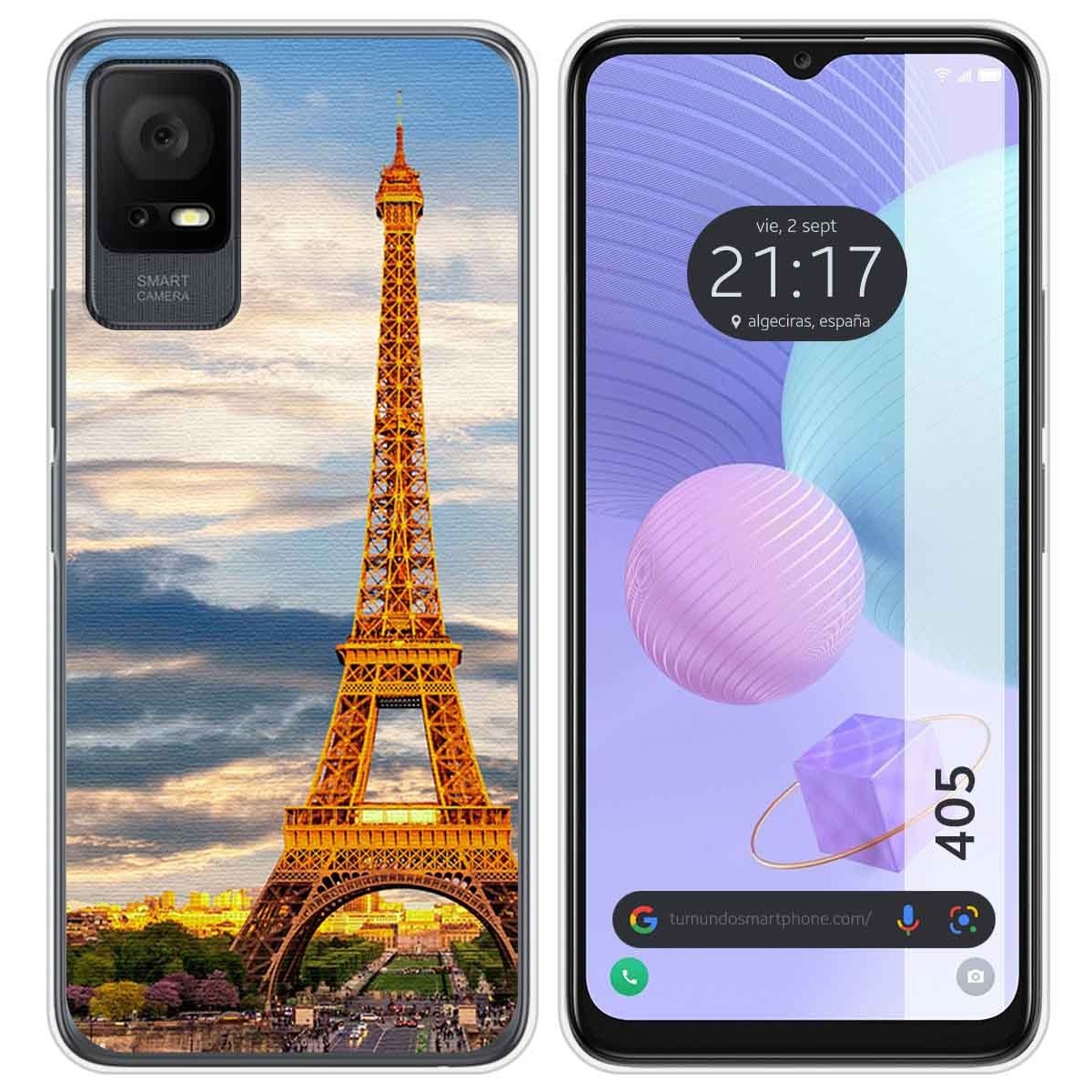 Funda Silicona para TCL 405 diseño Paris Dibujos