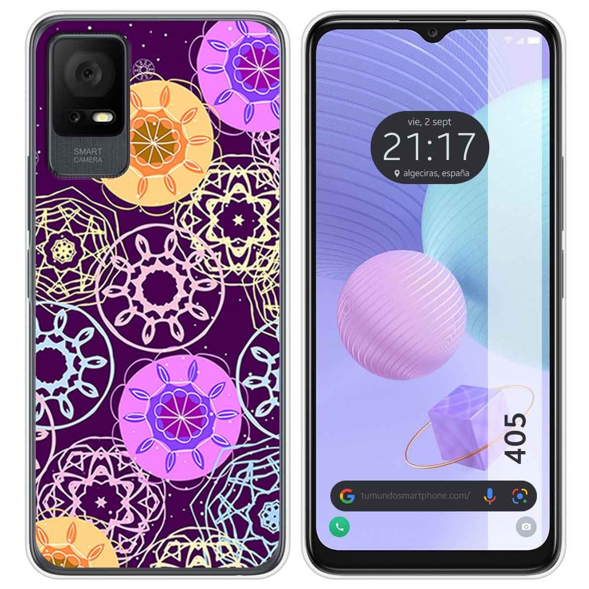 Funda Silicona para TCL 405 diseño Radial Dibujos