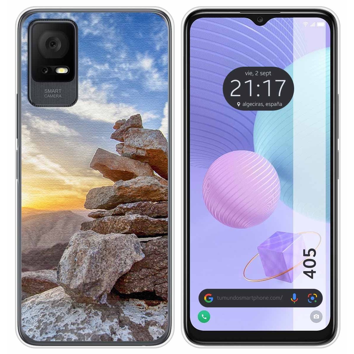 Funda Silicona para TCL 405 diseño Sunset Dibujos