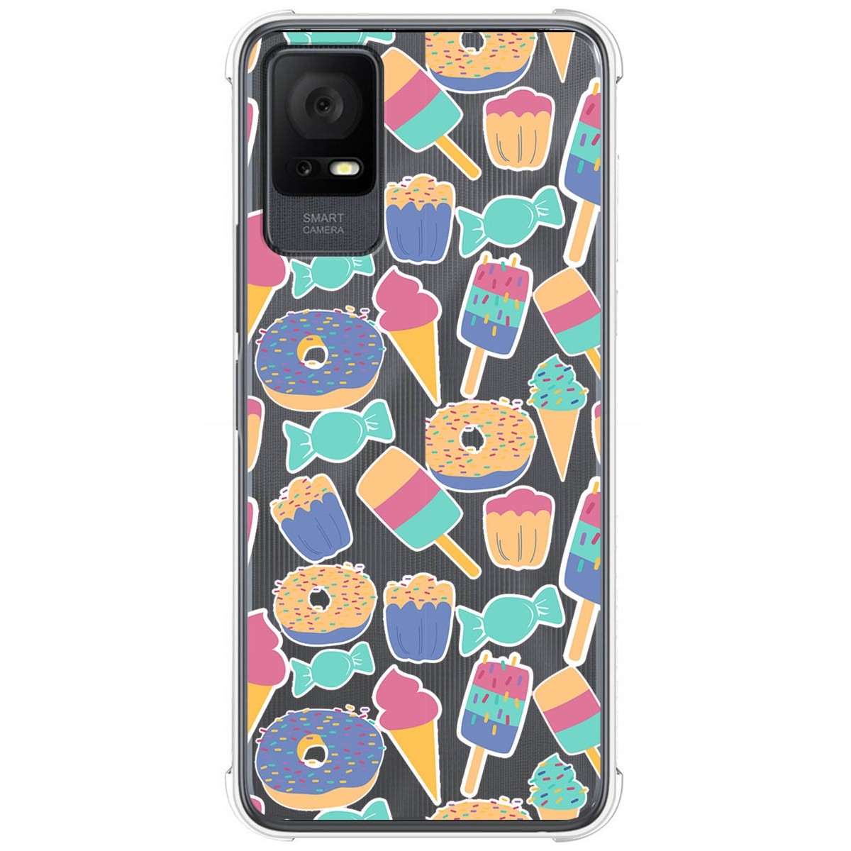 Funda Silicona Antigolpes para TCL 405 diseño Dulces 02 Dibujos