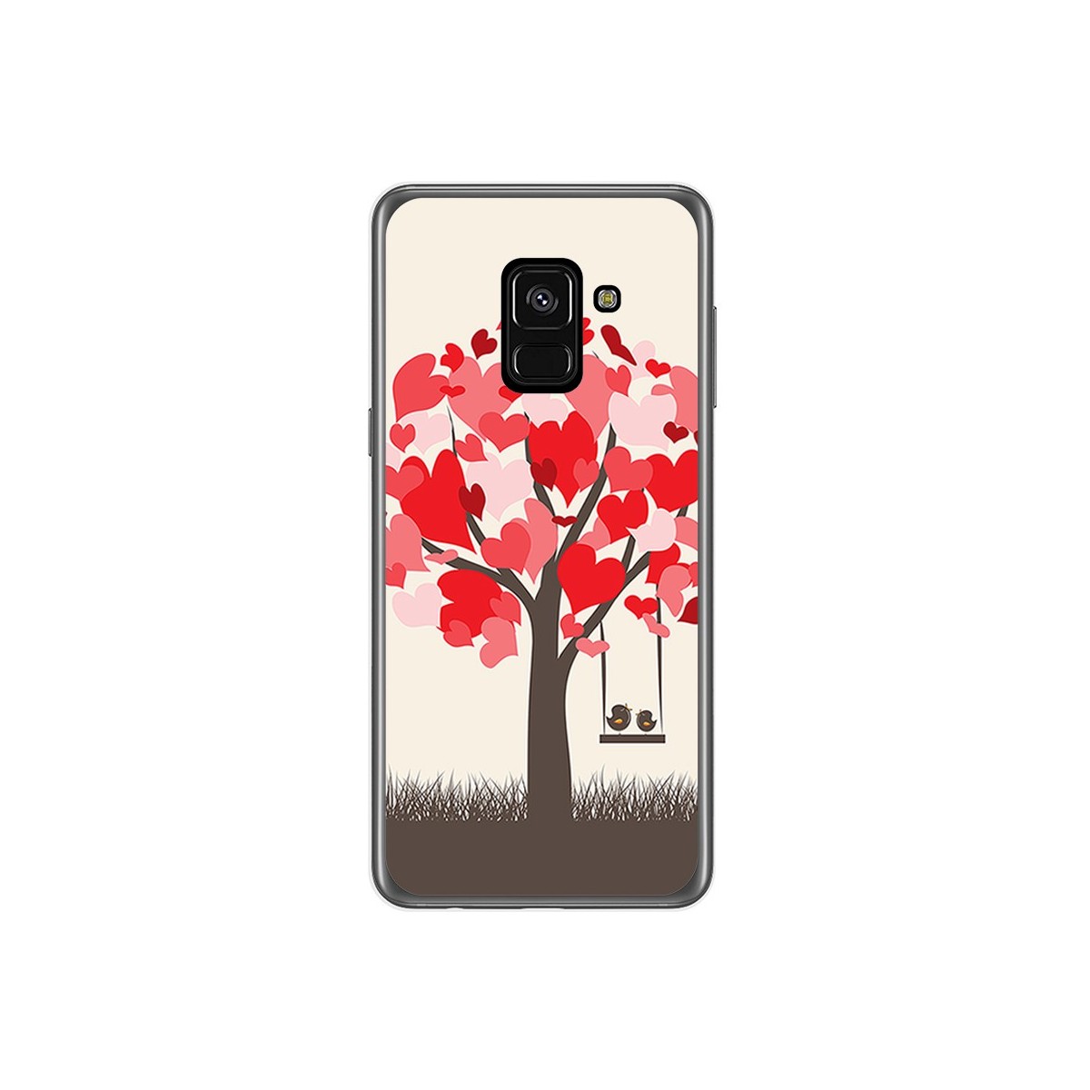 Funda Gel Tpu para Samsung Galaxy A8 (2018) Diseño Pajaritos Dibujos