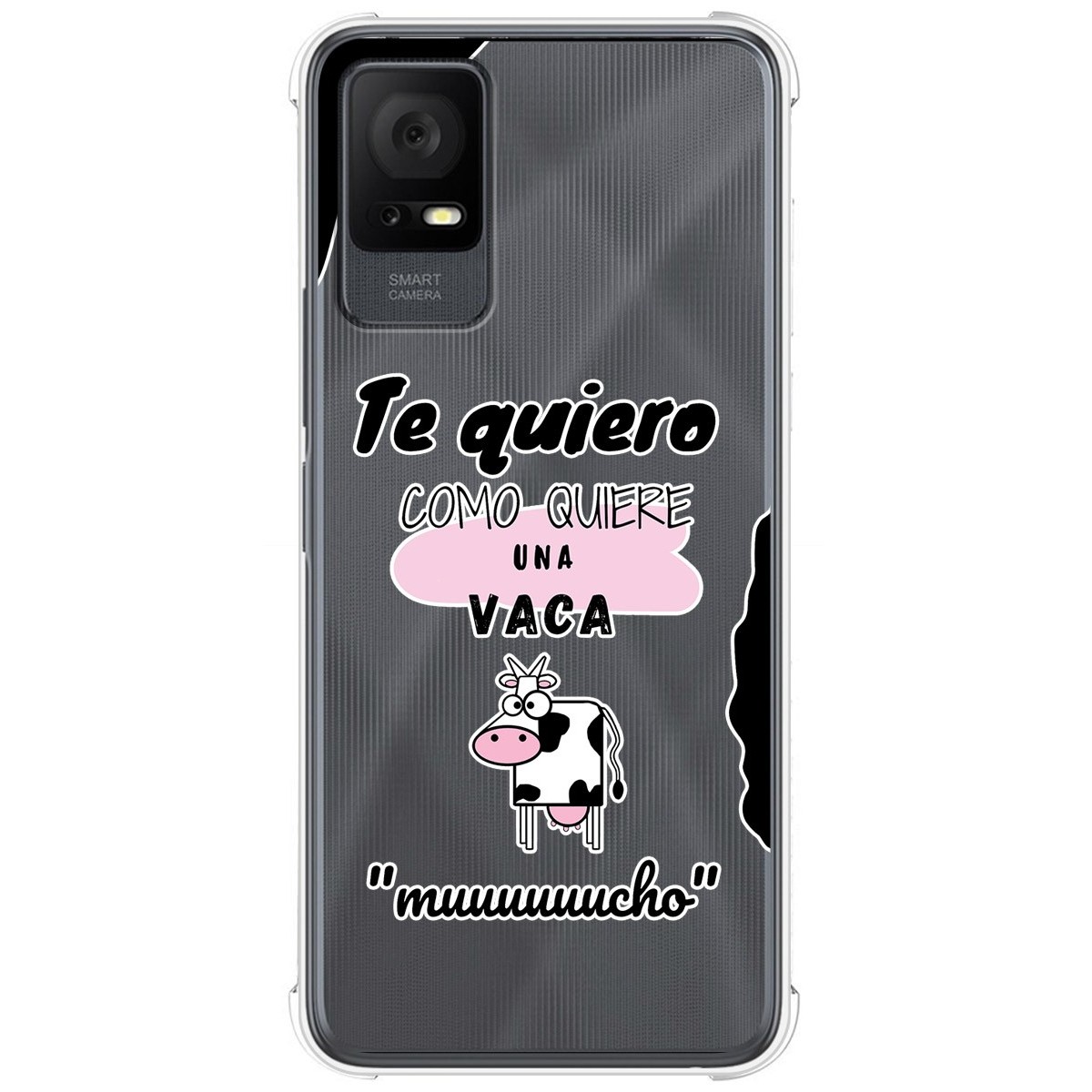 Funda Silicona Antigolpes para TCL 405 diseño Vaca Dibujos