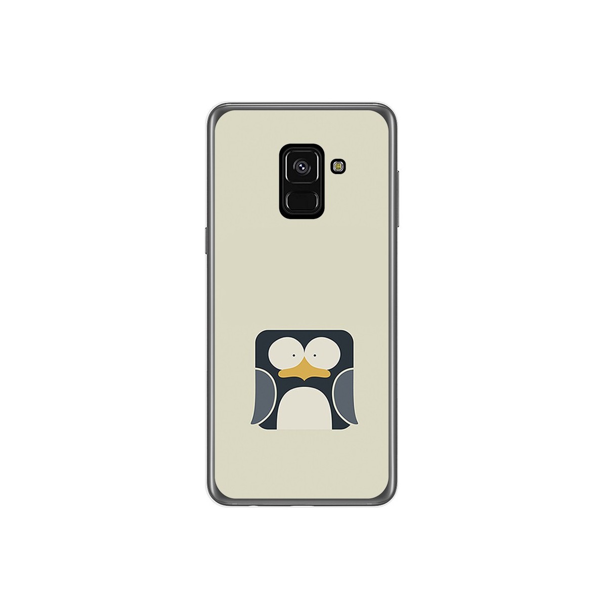 Funda Gel Tpu para Samsung Galaxy A8 (2018) Diseño Pingüino Dibujos