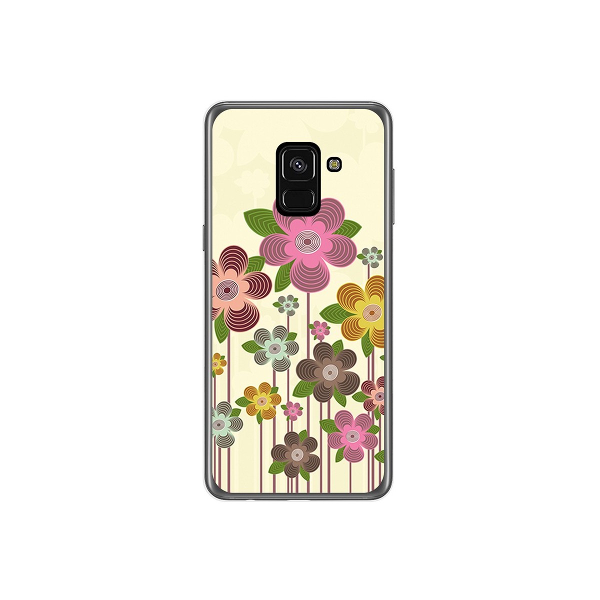 Funda Gel Tpu para Samsung Galaxy A8 (2018) Diseño Primavera En Flor  Dibujos