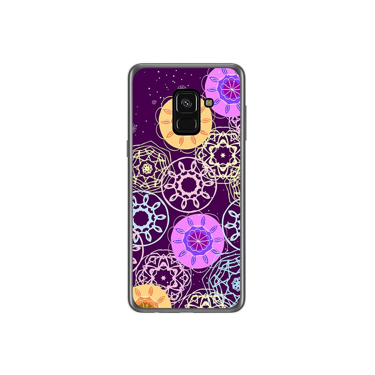 Funda Gel Tpu para Samsung Galaxy A8 (2018) Diseño Radial Dibujos