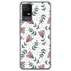 Funda Silicona Antigolpes para TCL 405 diseño Flores 01 Dibujos