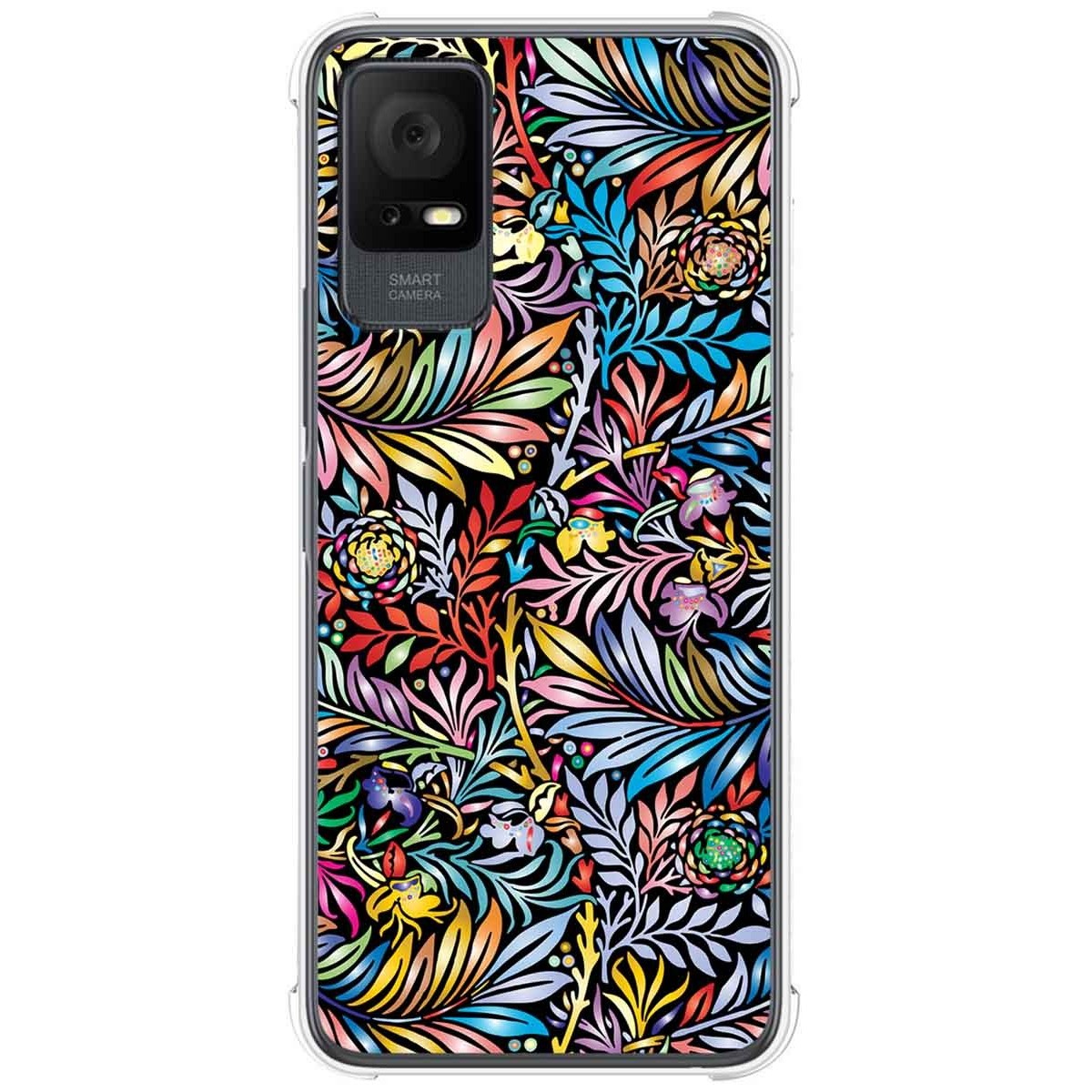 Funda Silicona Antigolpes para TCL 405 diseño Flores 04 Dibujos