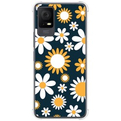 Funda Silicona Antigolpes para TCL 405 diseño Flores 08 Dibujos