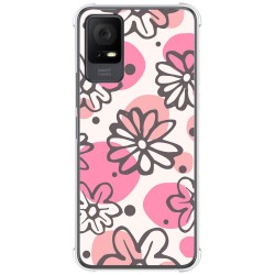 Funda Silicona Antigolpes para TCL 405 diseño Flores 09 Dibujos
