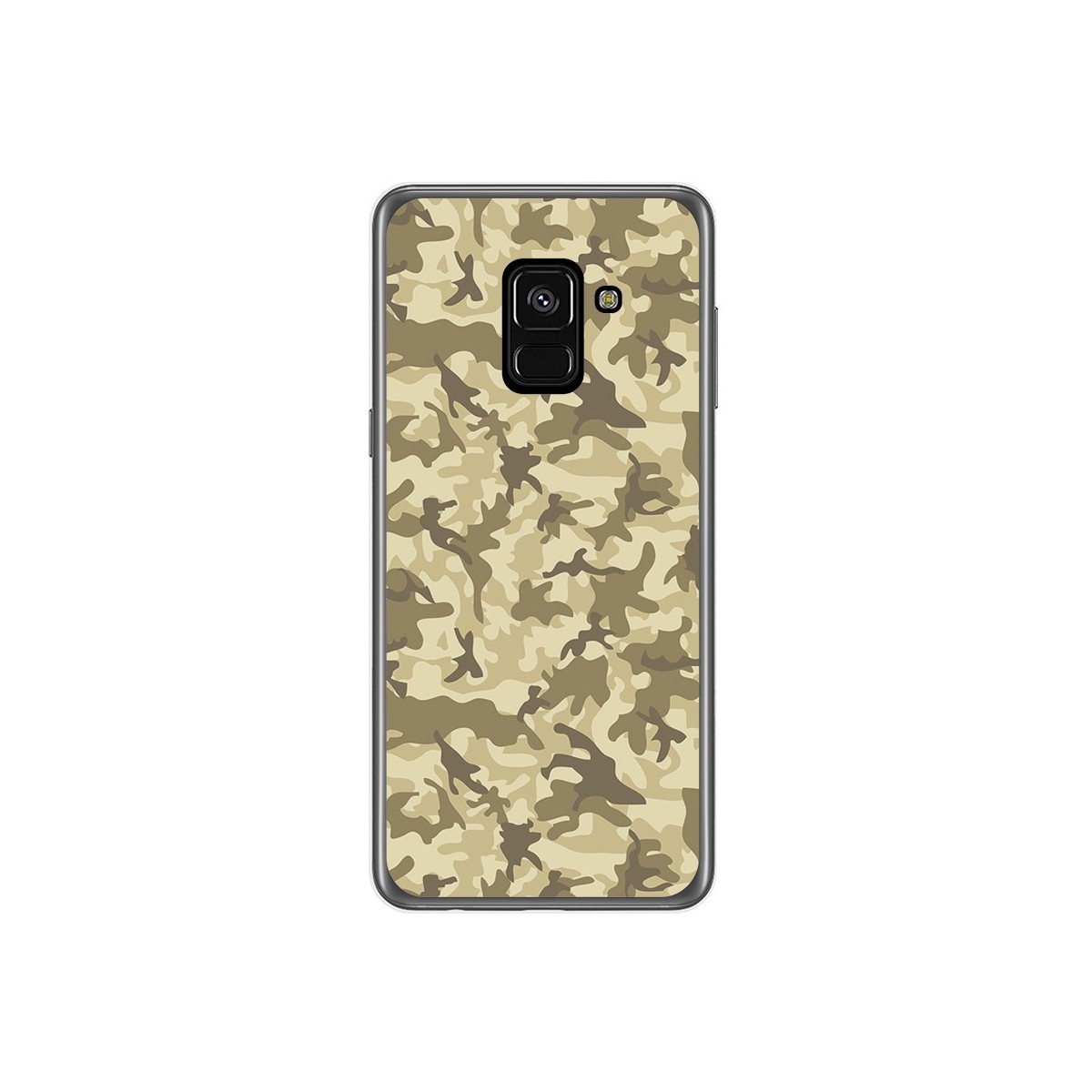 Funda Gel Tpu para Samsung Galaxy A8 (2018) Diseño Sand Camuflaje Dibujos