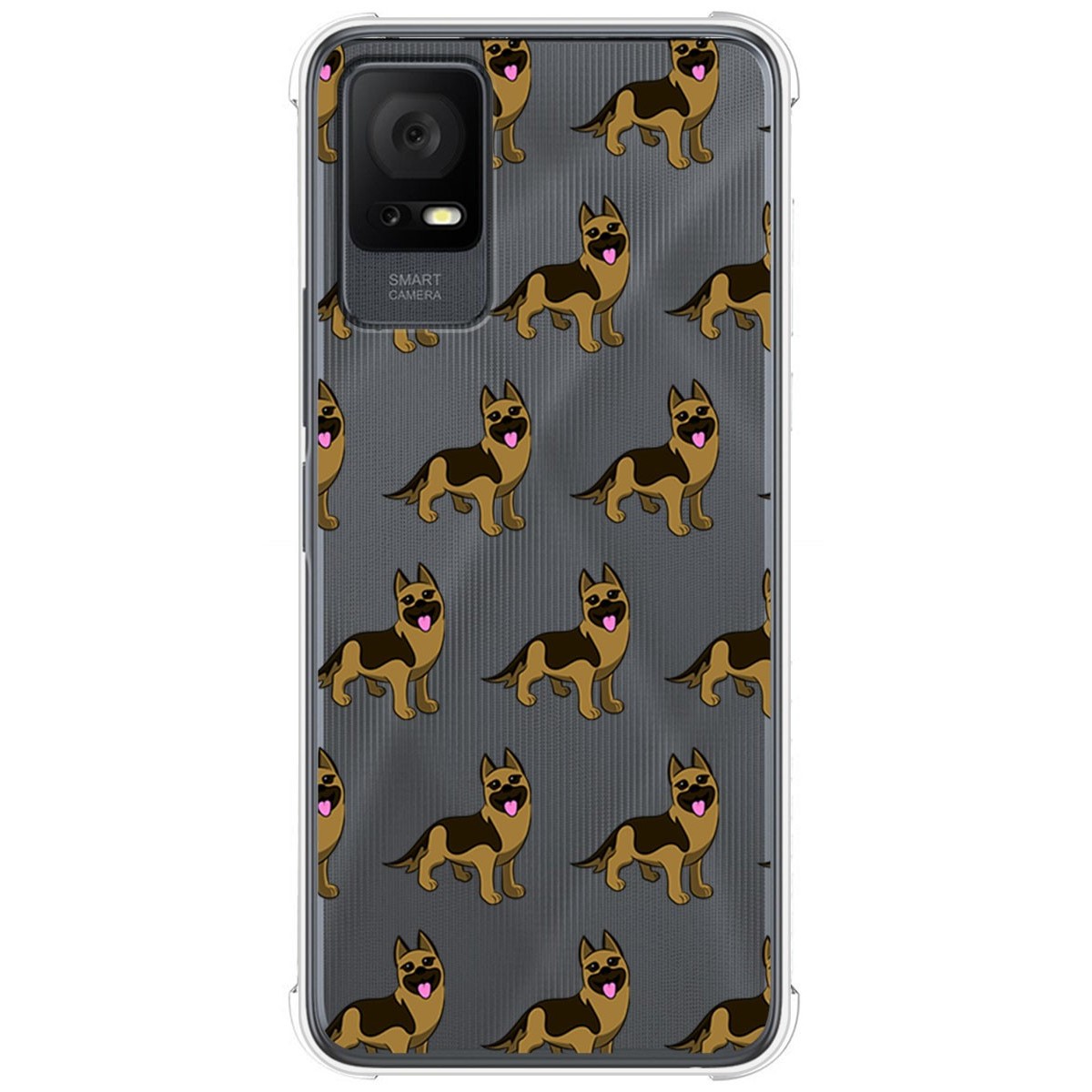 Funda Silicona Antigolpes para TCL 405 diseño Perros 09 Dibujos