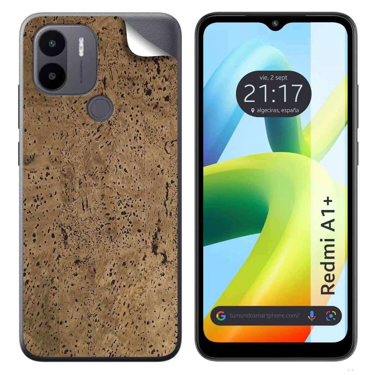 Pegatina Vinilo Autoadhesiva Textura Corcho para Xiaomi Redmi A1 Plus