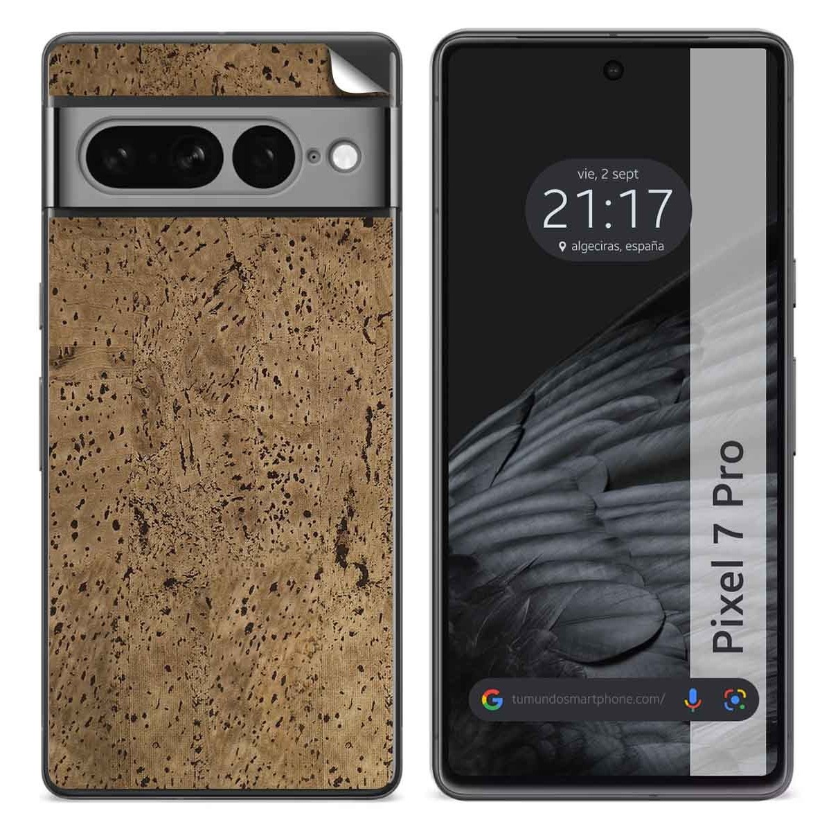 Pegatina Vinilo Autoadhesiva Textura Corcho para Google Pixel 7 Pro 5G