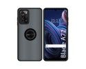 Funda Mate con Borde Negro y Anillo Giratorio 360 para ZTE Blade A72