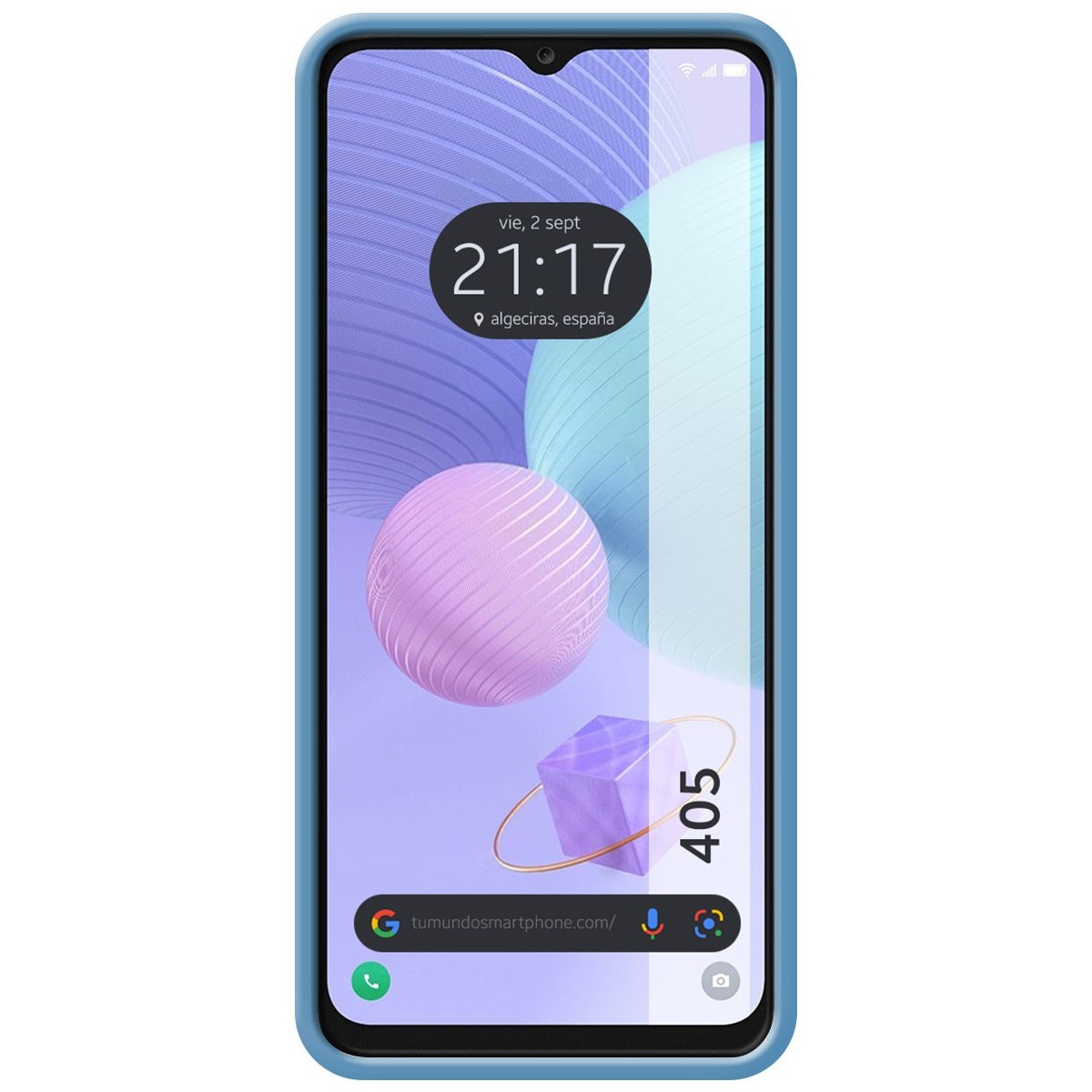 Funda Silicona Líquida Ultra Suave para TCL 405 color Azul