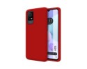 Funda Silicona Líquida Ultra Suave para TCL 405 color Roja