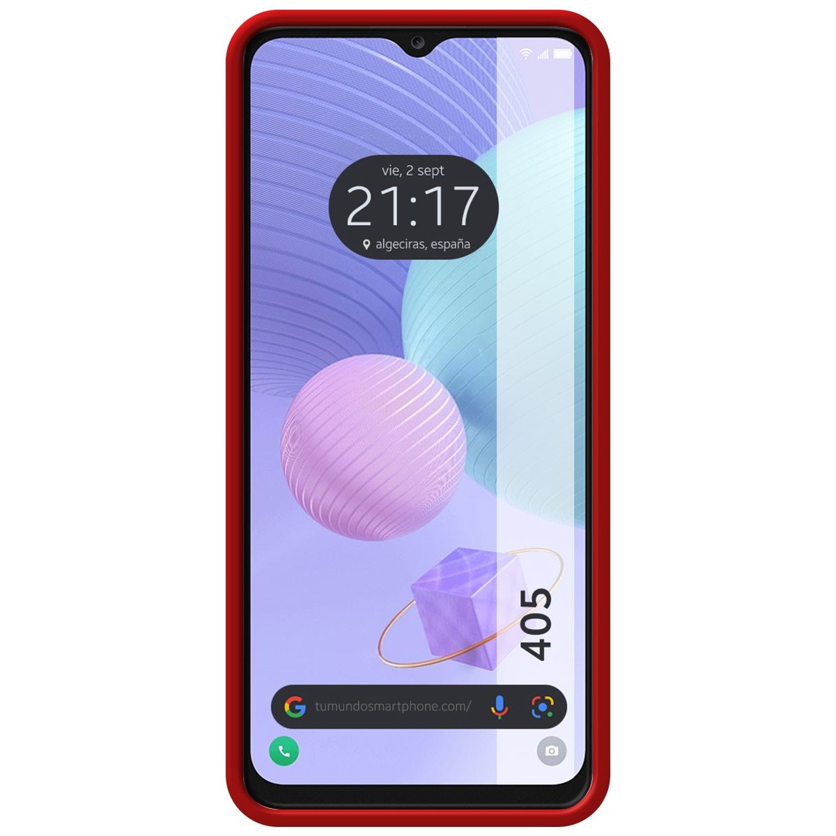 Funda Silicona Líquida Ultra Suave para TCL 405 color Roja