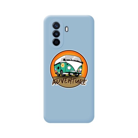 Funda Silicona Líquida Azul para Huawei Nova Y70 diseño Adventure Dibujos