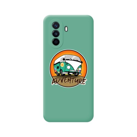 Funda Silicona Líquida Verde para Huawei Nova Y70 diseño Adventure Dibujos