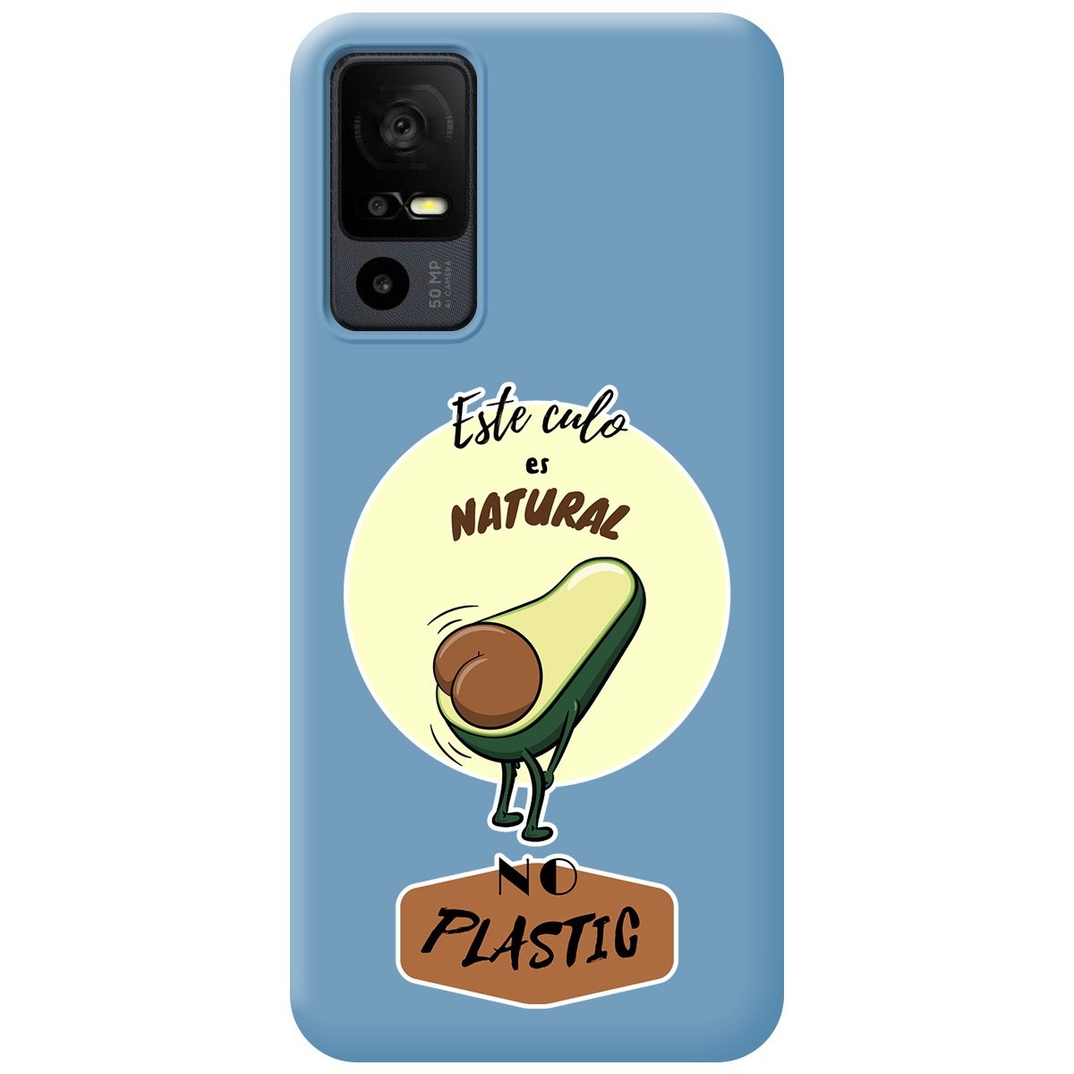 Funda Silicona Líquida Azul para TCL 40 R 5G diseño Culo Natural Dibujos