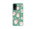 Funda Silicona Líquida Verde para TCL 40 R 5G diseño Cerdos Dibujos