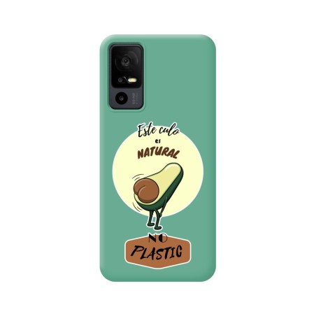 Funda Silicona Líquida Verde para TCL 40 R 5G diseño Culo Natural Dibujos