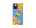 Funda Silicona Líquida Azul para Zte Blade A72 5G diseño Abeja Dibujos