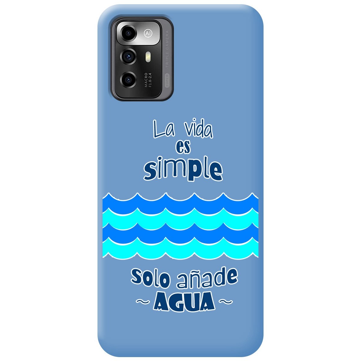 Funda Silicona Líquida Azul para Zte Blade A72 5G diseño Agua Dibujos