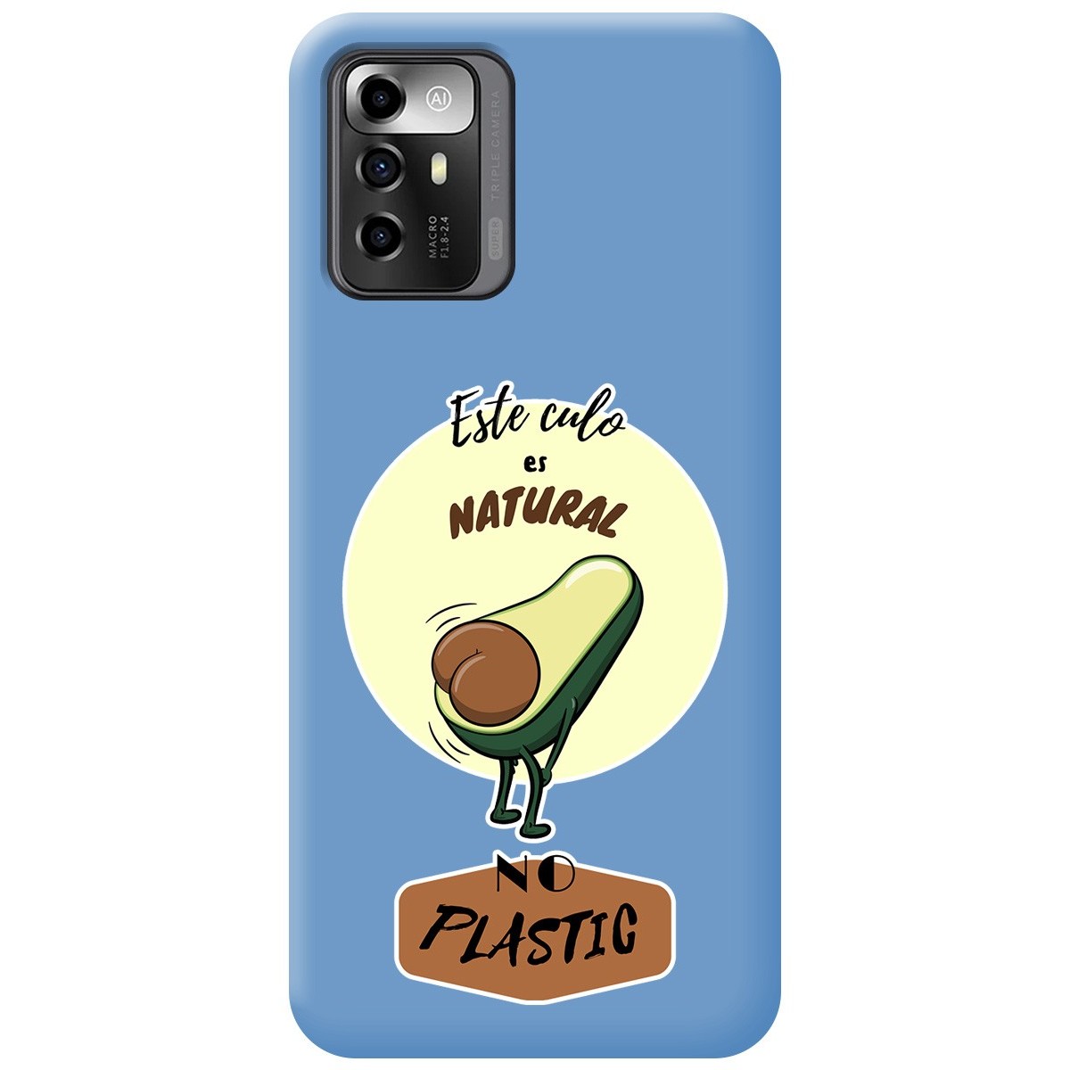 Funda Silicona Líquida Azul para Zte Blade A72 5G diseño Culo Natural Dibujos
