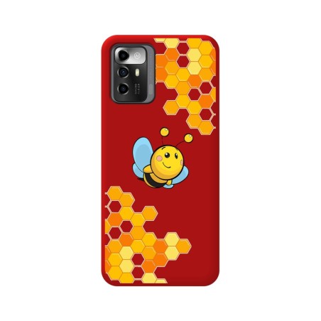 Funda Silicona Líquida Roja para Zte Blade A72 5G diseño Abeja Dibujos