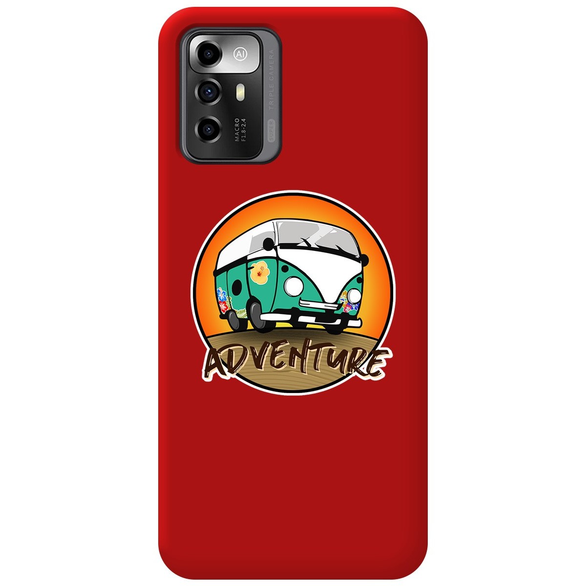 Funda Silicona Líquida Roja para Zte Blade A72 5G diseño Adventure Dibujos