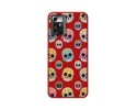 Funda Silicona Líquida Roja para Zte Blade A72 5G diseño Catrina Dibujos