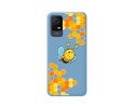 Funda Silicona Líquida Azul para TCL 405 diseño Abeja Dibujos