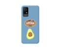 Funda Silicona Líquida Azul para TCL 405 diseño Vegan Life Dibujos