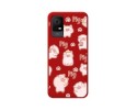 Funda Silicona Líquida Roja para TCL 405 diseño Cerdos Dibujos