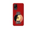 Funda Silicona Líquida Roja para TCL 405 diseño Hombre Escalada Dibujos