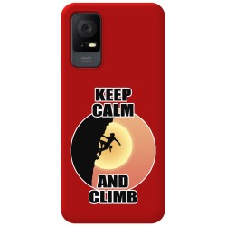 Funda Silicona Líquida Roja para TCL 405 diseño Mujer Escalada Dibujos