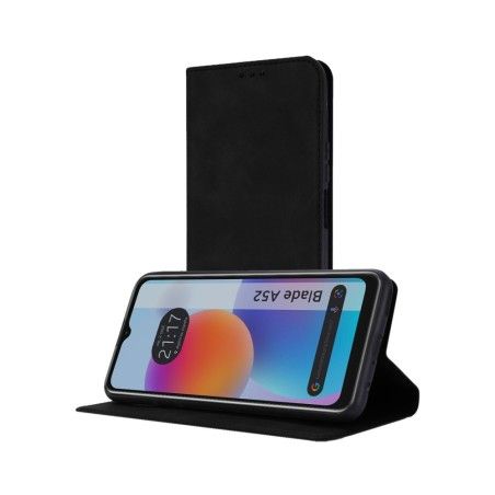 Funda Polipiel con tarjetero para ZTE Blade A52 color Negra
